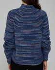 AUTUMN CASHMERE SPACE DYE BOXY MOCK W/ SHAKER DETAIL