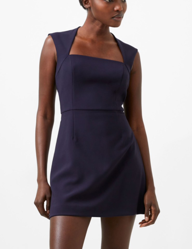 FRENCH CONNECTION WHISPER RUTH SQUARE NECK DRESS FRENCH CONNECTION WHISPER RUTH SQUARE NECK DRESS