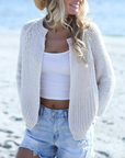 WOODEN SHIPS RIHANNA CHUNKY CARDI COTTON