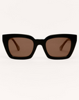 Z SUPPLY HIDEAWAY SUNGLASSES - BLACK TORT/BROWN