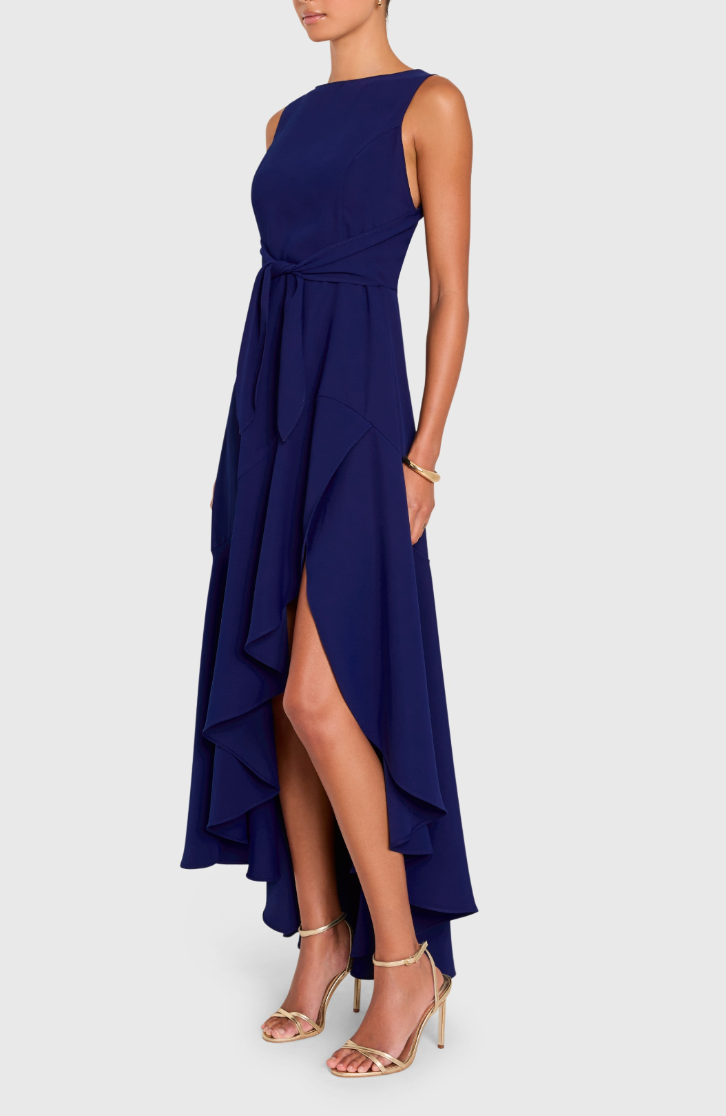 amanda uprichard blue dress AMANDA UPRICHARD CASELLA MIDI DRESS – Indigo