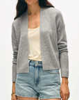 WHITE & WARREN CASHMERE OPEN-FRONT CARDIGAN