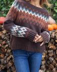 WOODEN SHIPS JAXON FAIR ISLE RAGLAN CHUNKY