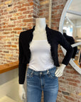 ALASHAN CASHMERE COTTON RUFFLE EDGE BOLERO