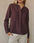 BELLA DAHL SPLIT BACK BUTTON DOWN