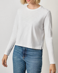 LILLA P LONG SLEEVE CROPPED BOYFRIEND TEE