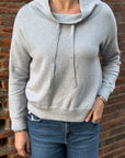 ALASHAN COTTON CASHMERE TERRY STITCH COWL NECK