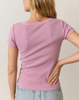 MARINE LAYER SUN IN LEXI SCOOP NECK S/S TEE