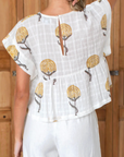 EMERSON FRY DOLMAN PEPLUM TOP