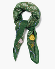 CHAN LUU EMBROIDERED FLORAL BANDANA