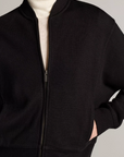 VINCE PONTE KNIT BOMBER JACKET