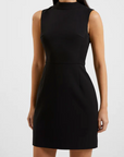 FRENCH CONNECTION ECHO CREPE MOCK NECK MINI DRESS