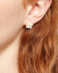 CHAN LUU PLUMERIA STUD EARRINGS WHITE MOP