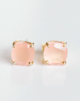ELLI PARR EMMY STUDS-PINK CHALCEDONY