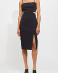 FRENCH CONNECTION ECHO CUT OUT STRAPLESS SLIP DRESS