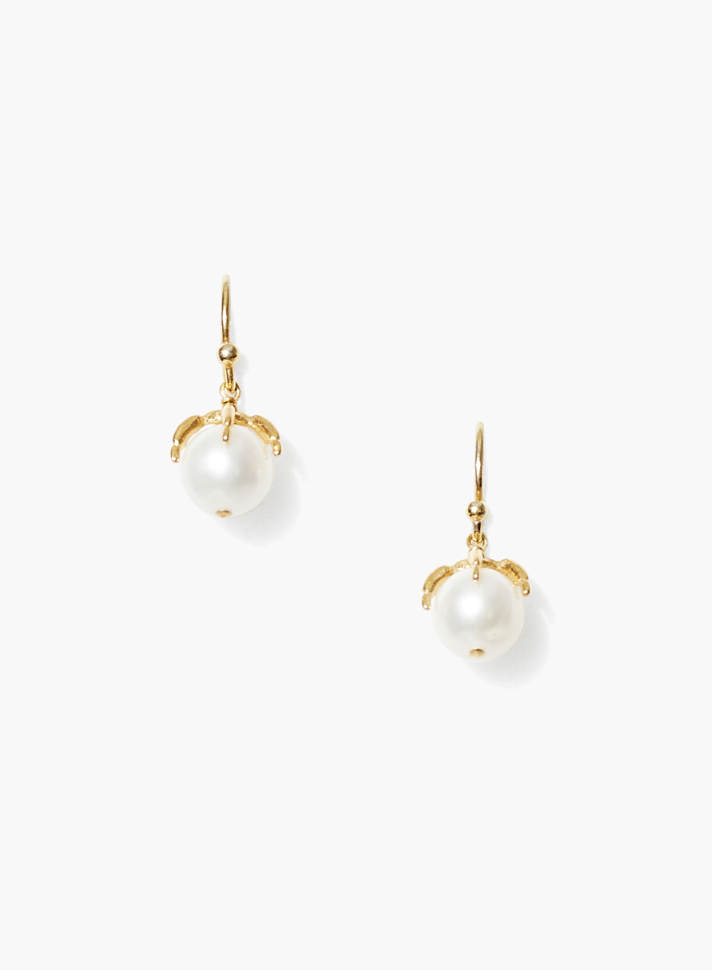 CHAN LUU GOLD TALON PEARL EARRINGS1