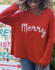WOODEN SHIPS MERRY CHUNKY CREW SWEATER
