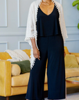 ALPINE CASHMERE POM-POM TRIANGLE WRAP