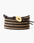 CHAN LUU NATURAL BLACK GOLD WRAP BRACELET