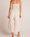 BELLA DAHL SMOCKED STRAPLESS JUMPSUIT