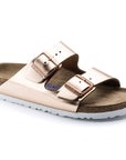BIRKENSTOCK ARIZONA COPPER METALLIC LEATHER