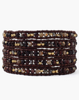 CHAN LUU RED TIGERS EYE MIX WRAP BRACELET