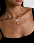 CHAN LUU ANINI PEARL NECKLACE SILVER