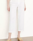 VINCE LOW RISE WASHED COTTON CROP PANT