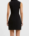 FRENCH CONNECTION ECHO CREPE MOCK NECK MINI DRESS