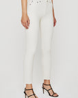 AG MARI HIGH RISE SLIM STRAIGHT WHITE CREAM