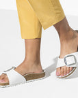 BIRKENSTOCK MADRID BIG BUCKLE WHITE LEATHER