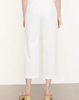 VINCE LOW RISE WASHED COTTON CROP PANT