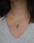 ELLI PARR BLAKE TEARDROP NECKLACE-LABRADORITE