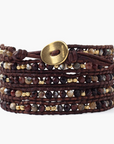 CHAN LUU RED TIGERS EYE MIX WRAP BRACELET