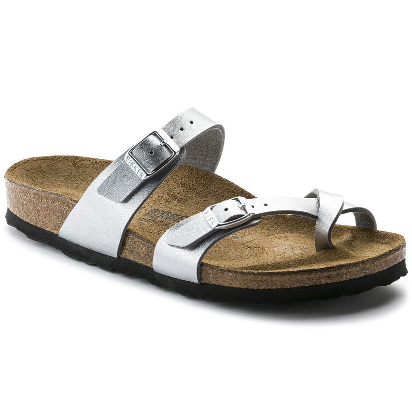 BIRKENSTOCK シルバー mayari 36 BIRKENSTOCK MAYARI SILVER BIRKO-FLOR – Indigo