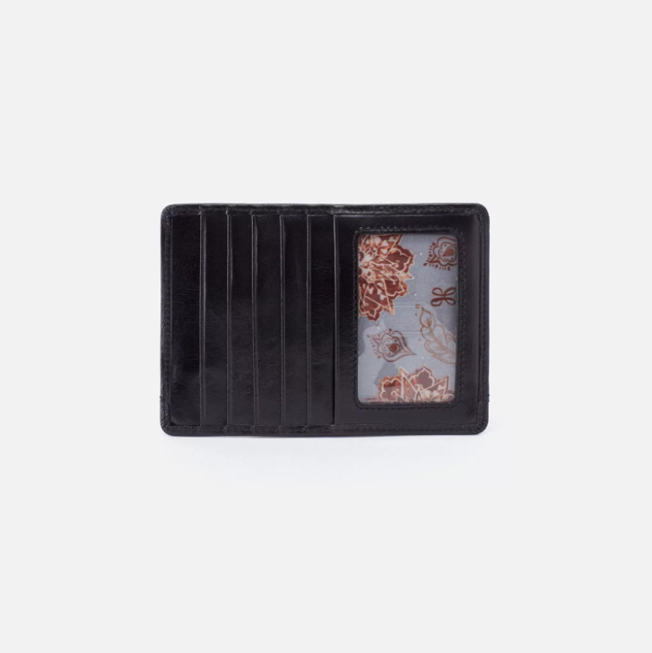 HOBO EURO SLIDE LEATHER CREDIT CARD WALLET Indigo
