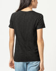 LILLA P S/S BACK SEAM V NECK TEE