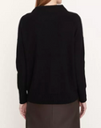 VINCE BOILED FUNNEL NECK PULLOVER