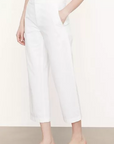 VINCE LOW RISE WASHED COTTON CROP PANT