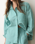 MARINE LAYER GRACEY OVERSIZED SEERSUCKER SHIRT