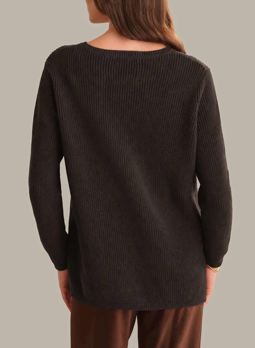 525 AMERICA EMMA CREWNECK SHAKER SWEATER