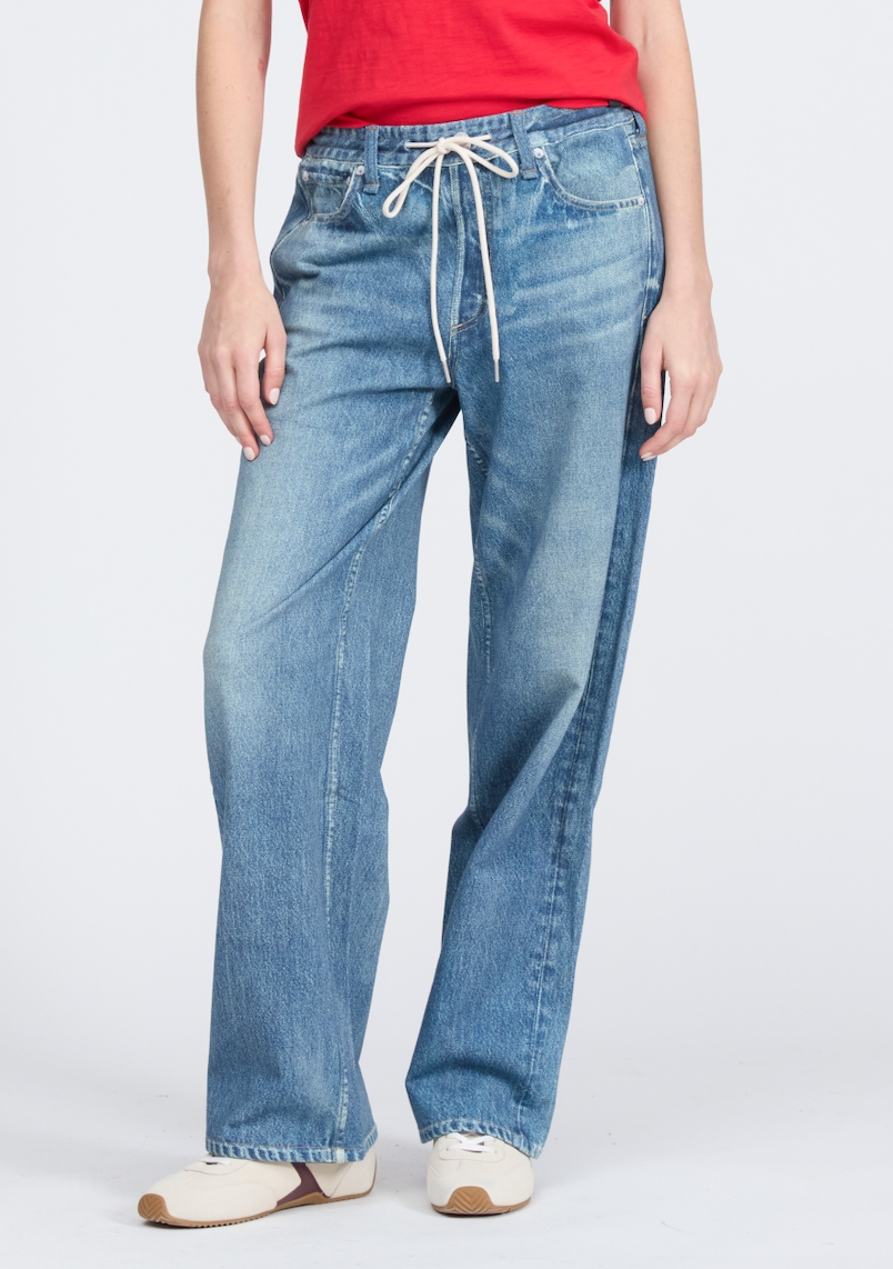 RAG &amp; BONE RB MIRAMAR DRAWSTRING WIDE-LEG PANT