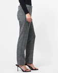 FRENCH CONNECTION OWENS PLAID CROPPED SLIM FIT PANTS
