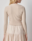 LILLA P MIXED MEDIA CARDIGAN