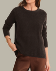 525 AMERICA EMMA CREWNECK SHAKER SWEATER