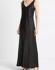 VINCE V NECK MAXI SLIP DRESS