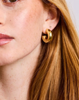 ELLI PARR SMALL CHUNKY GOLD HOOPS