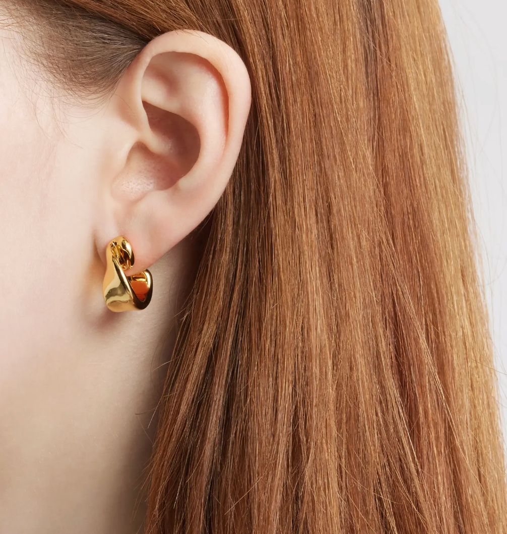 JENNY BIRD GOLD AURELIA HOOPS SMALL