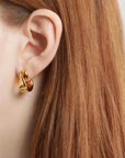 JENNY BIRD GOLD AURELIA HOOPS SMALL
