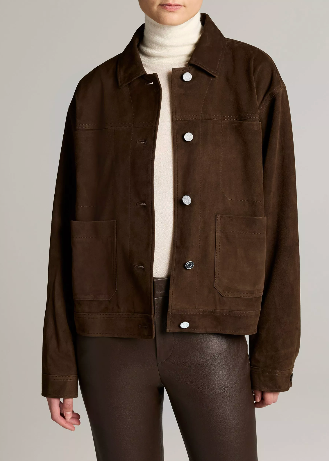 VINCE SUEDE TRUCKER JACKET